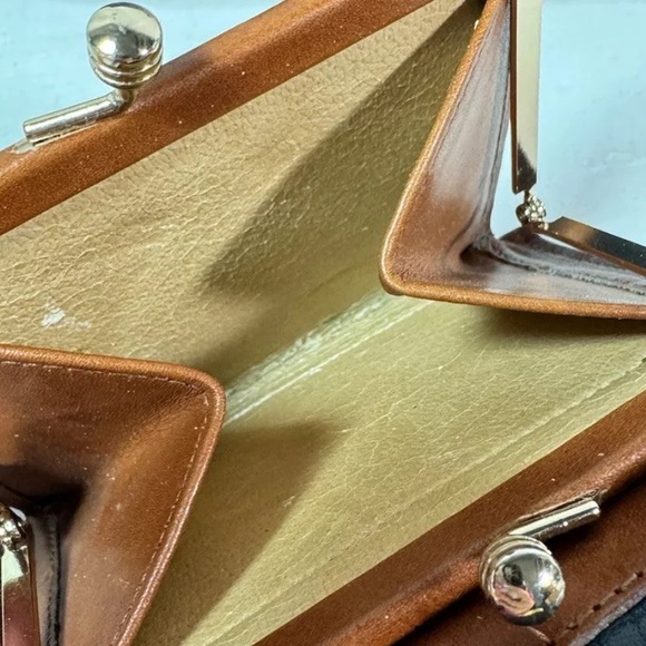 Vintage*X194*Dooney & Bourke East West Flap Bag & Wallet set-Nickel Navy EUC - Picture 14 of 16